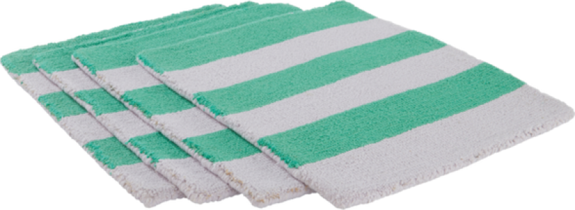 STRIPE bordbrikke 4-pk Lys lilla/grønn
