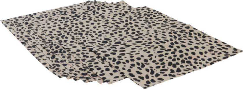 LEO bordbrikke 8-pk Beige/svart