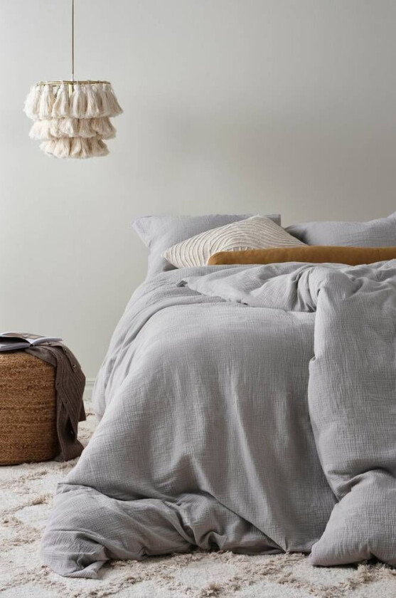 sengesett enkeltseng - økologisk Grå