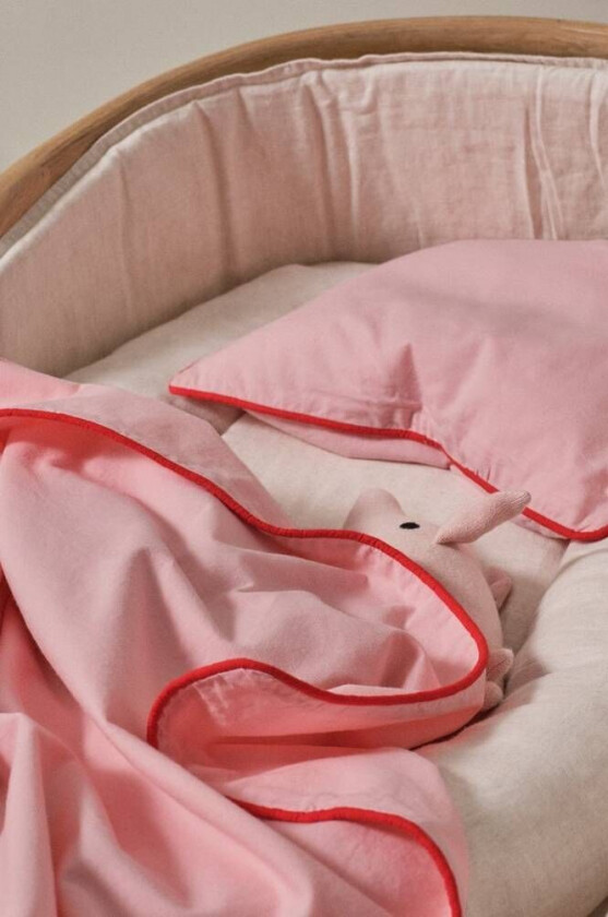 AVA BABY sengesett vogn/vugge - økologisk Bubbelgumsrosa