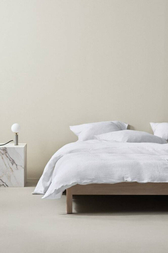 TOM sengesett dobbeltseng - økologisk Hvit