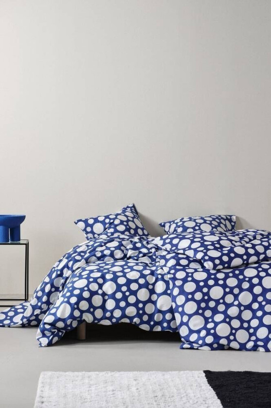 DORI sengesett enkeltseng Kobolt/hvit