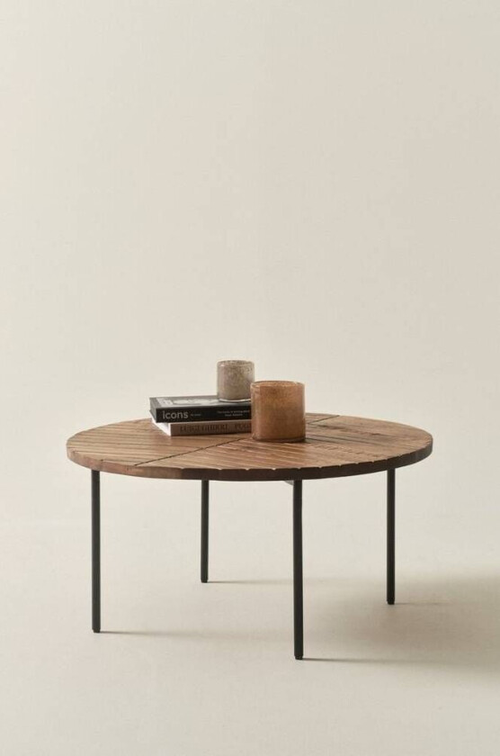 sofabord, diameter 80 cm Svart