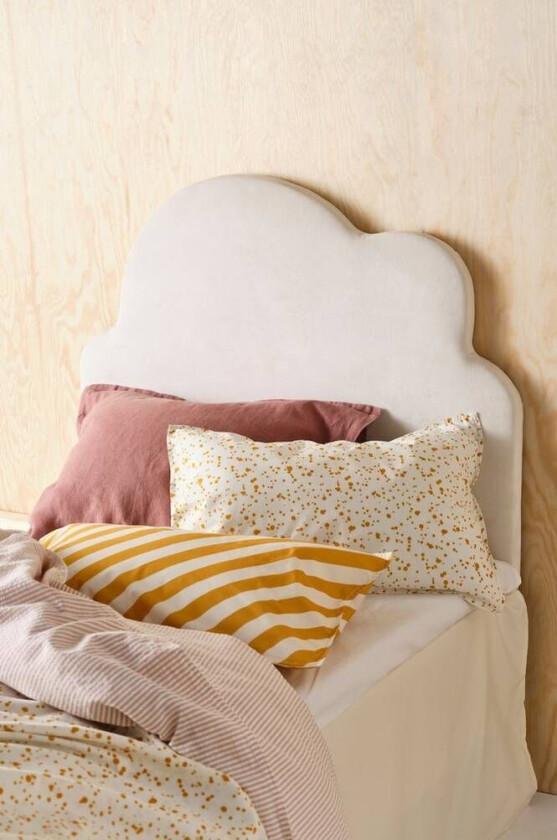 sengegavl 90 cm Naturhvit