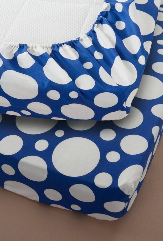 DORI dra-på-laken Kobolt/hvit