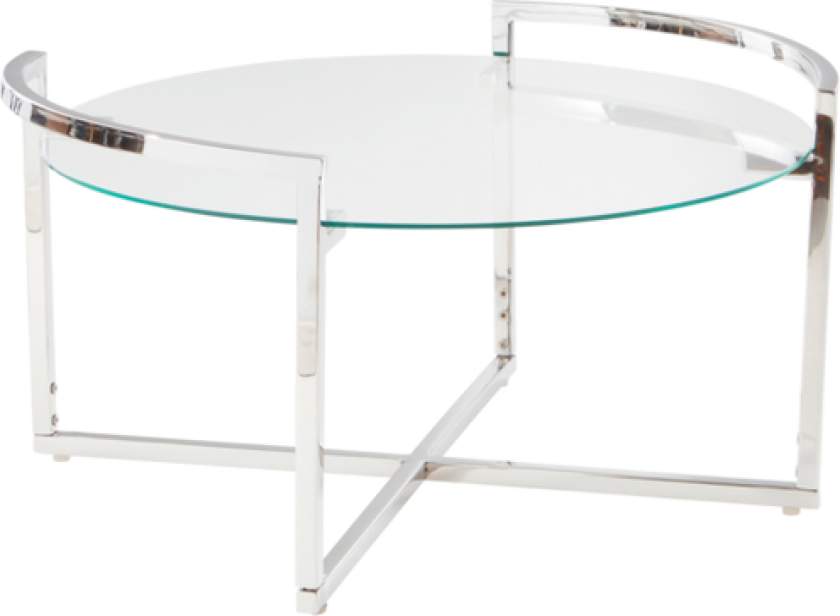 sofabord Ø 76 cm Krom