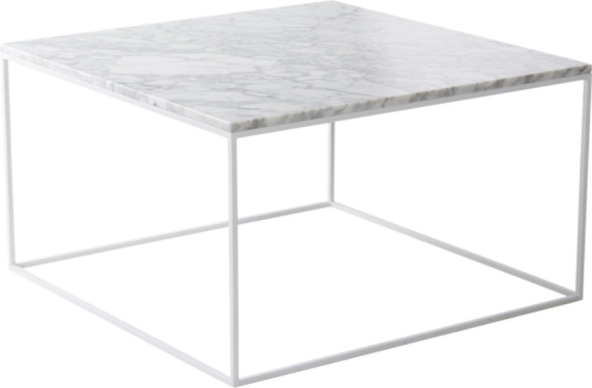 sofabord 70x70 - marmor Hvit