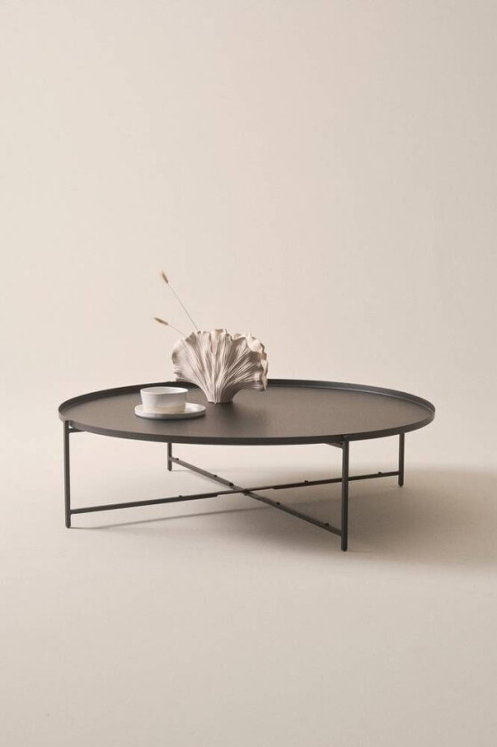 TRAYSON sofabord Ø 110 cm Matt black