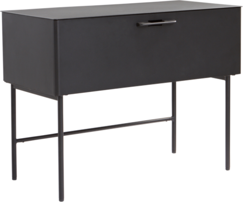 kommode 35x70 cm Black mdf / metall