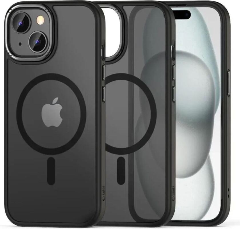 iPhone 15 Tech-Protect Magmat Deksel - MagSafe Kompatibel - Matt Svart 2