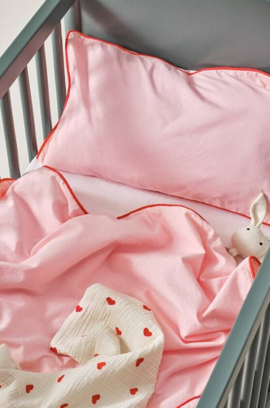 AVA MINI sengesett sprinkelseng - økologisk Bubbelgumsrosa