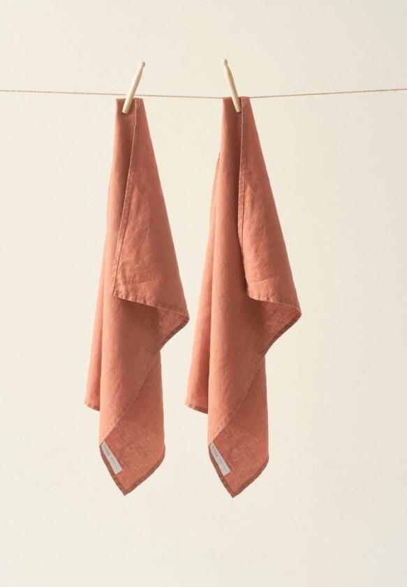 kjøkkenhåndkle 2-pk Brændt orange