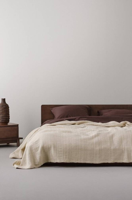 sengeteppe - enkeltseng Sandbeige