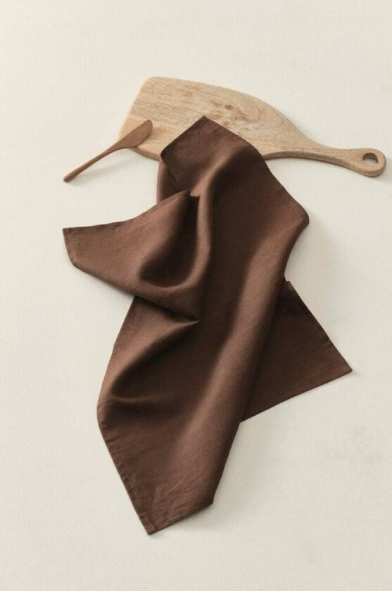 kjøkkenhåndkle 1-pk Mørk brun