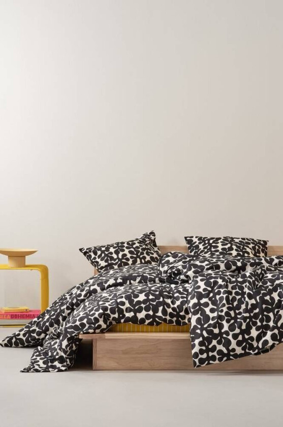 KNOTA sengesett Hvit/svart