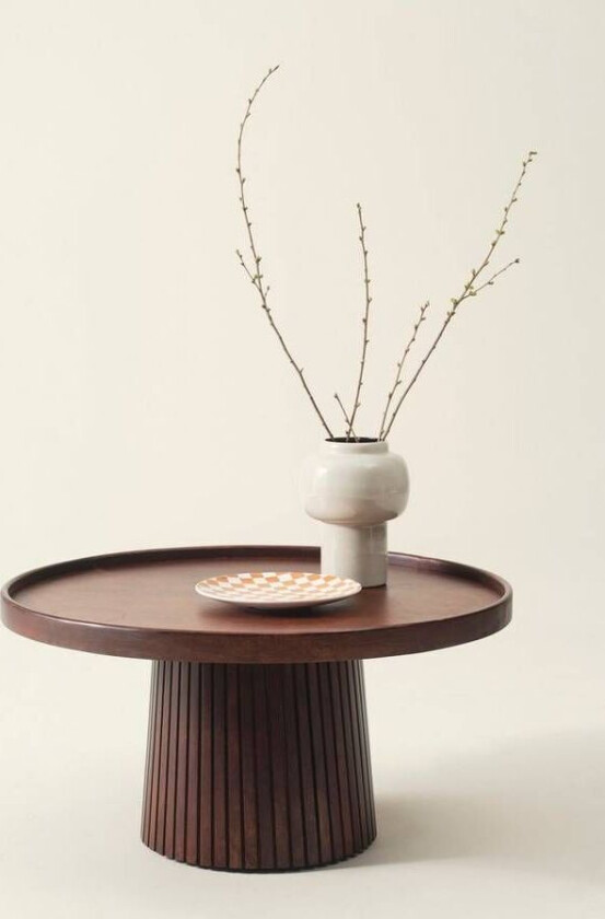 sofabord Ø 90 cm Brun