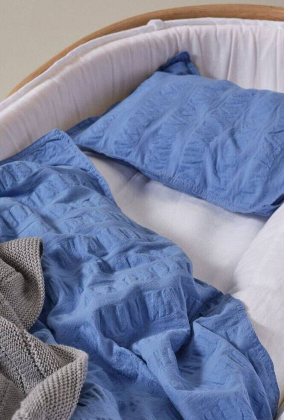 BABY sengesett vogn/vugge - økologisk Blå