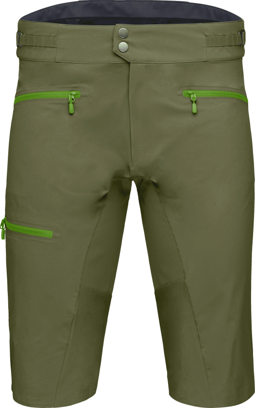 Men's Fjørå flex1 Mid Weight Shorts Olive Night/Norrona Green XL, Olive Night/Norrona Green