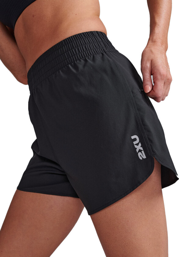 Women's Aero Hi-Rise 4" Shorts Black/Silver Reflective XS, Black/Silver Reflective