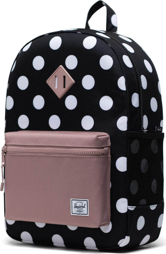 Heritage Ryggsekk Youth XL Polka Dot Svart and Hvit/Ash Rose