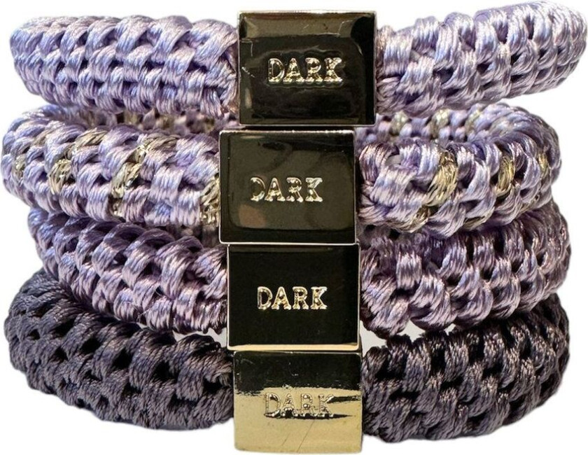 DARK Fat Hair Ties Combo Lavendel Mix 4pcs