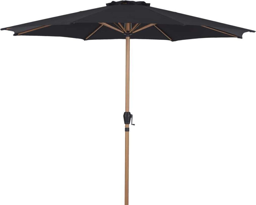 Felix parasoll Ø300cm svart,teak.