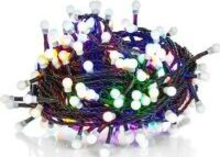 100 LED fargerike juletrelys