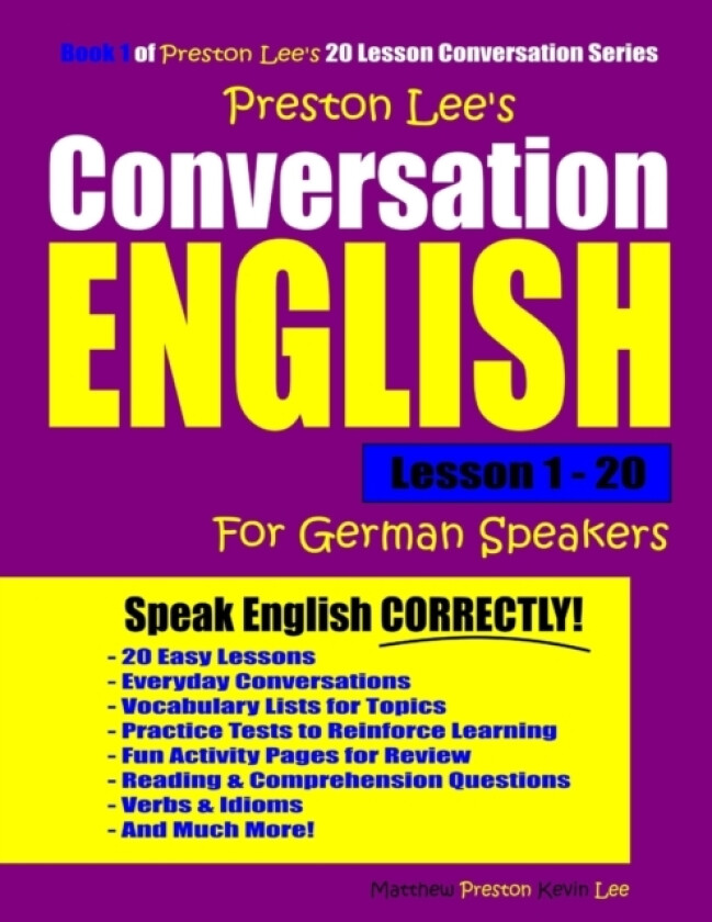 Preston Lee's Conversation English For German Speakers Lesson 1 - 20 av Matthew Preston, Kevin Lee (Paperback)