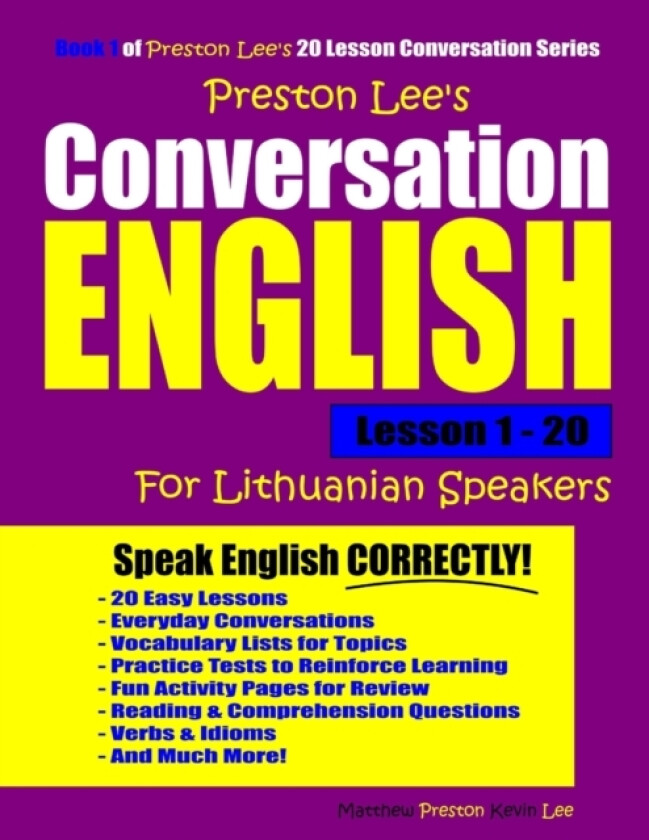 Preston Lee's Conversation English For Lithuanian Speakers Lesson 1 - 20 av Matthew Preston, Kevin Lee (Paperback)