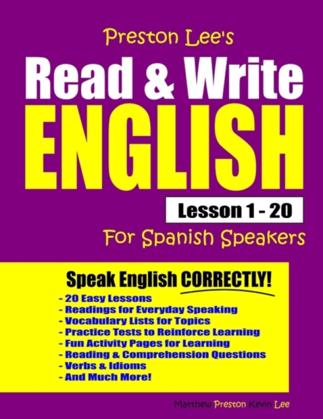 Preston Lee's Read & Write English Lesson 1 - 20 For Spanish Speakers av Matthew Preston, Kevin Lee (Paperback)