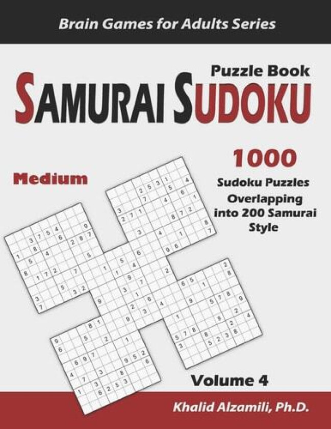 Samurai Sudoku Puzzle Book av Khalid Alzamili (Paperback)