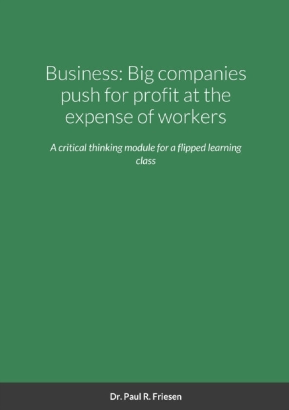 Business av Dr Paul R Friesen (Paperback)