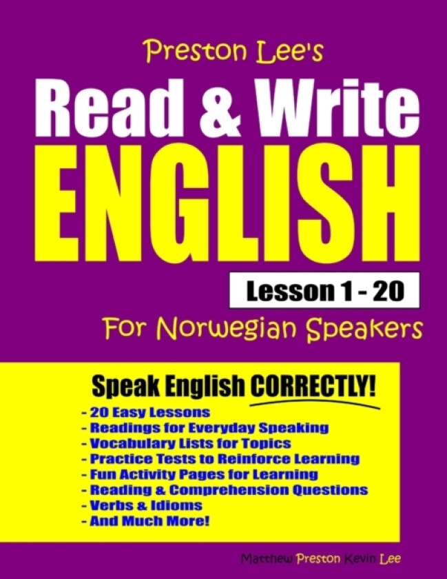 Preston Lee's Read & Write English Lesson 1 - 20 For Norwegian Speakers av Matthew Preston, Kevin Lee (Paperback)