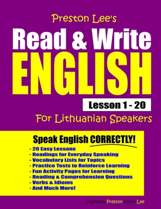 Preston Lee's Read & Write English Lesson 1 - 20 For Lithuanian Speakers av Matthew Preston, Kevin Lee (Paperback)
