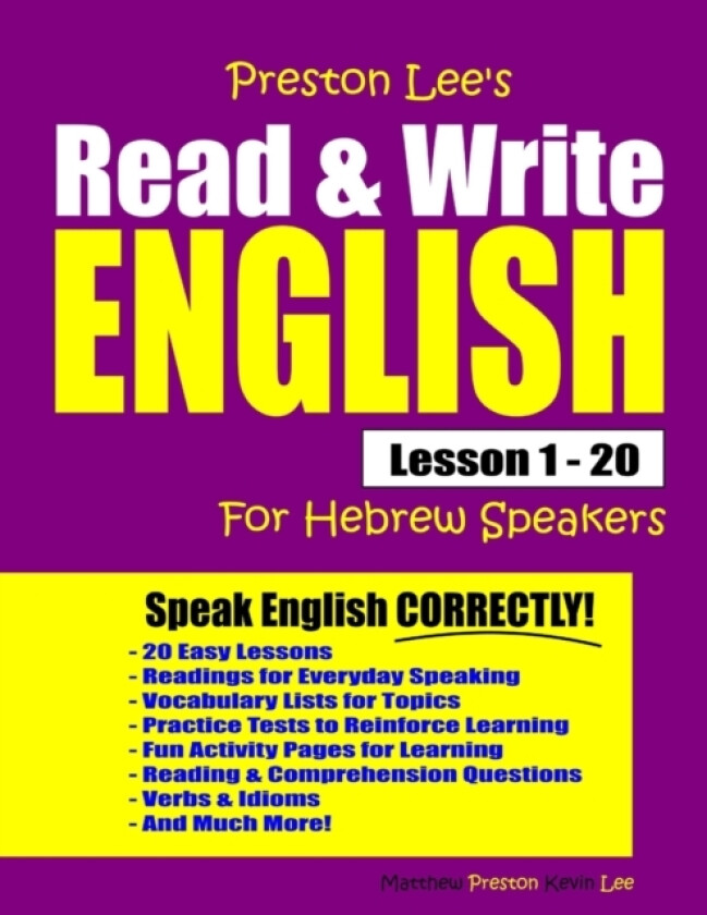 Preston Lee's Read & Write English Lesson 1 - 20 For Hebrew Speakers av Matthew Preston, Kevin Lee (Paperback)