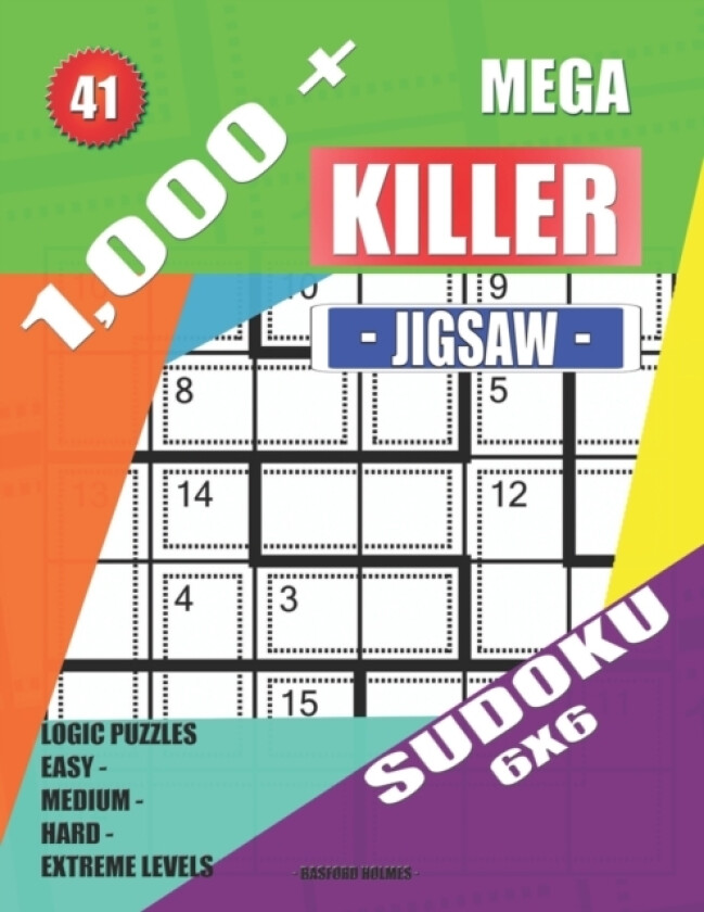 1,000 + Mega jigsaw killer sudoku 6x6 av Basford Holmes (Paperback)