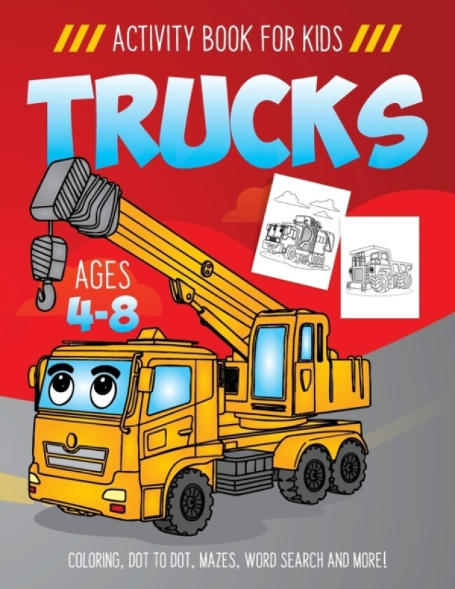 Trucks Activity Book for Kids Ages 4-8 av Activity Rockstar (Paperback)