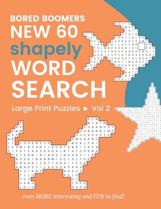 Bored Boomers New 60 Shapely WORD SEARCH Large Print Puzzles av Beesville Books (Paperback)