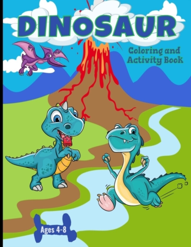 Dinosaur Coloring And Activity Book Ages 4-8 av Aunt Mels Booknook (Paperback)