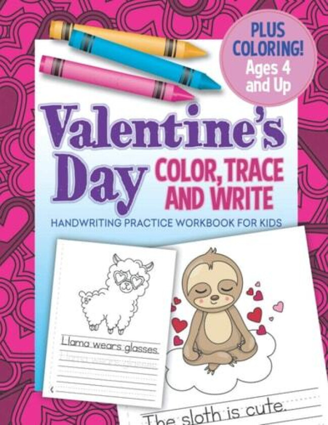 Valentine's Day Color, Trace And Write Handwriting Practice Workbook: Tracing Activity Book for Preschool Kids av Busy Kid Press (Paperback)