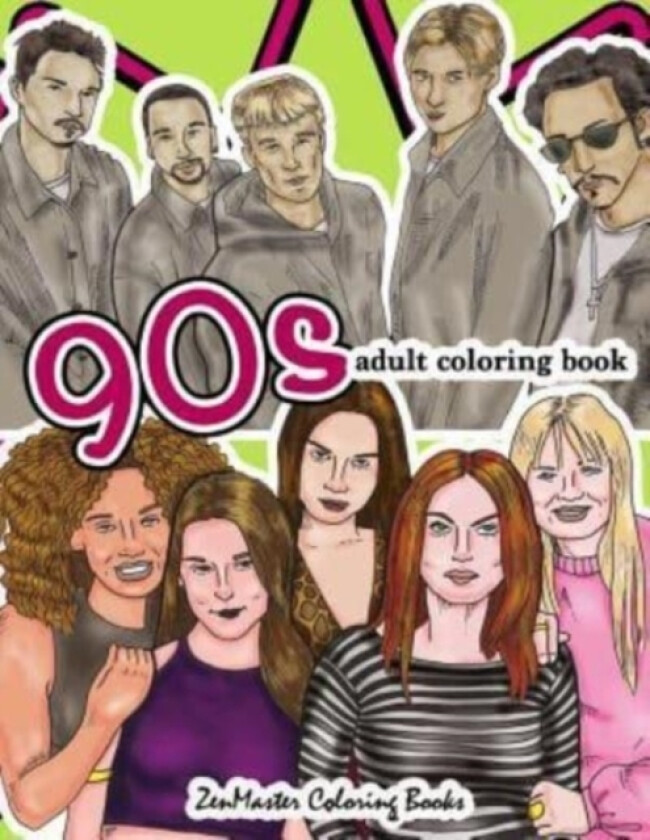 90s Adult Coloring Book av Zenmaster Coloring Books (Paperback)