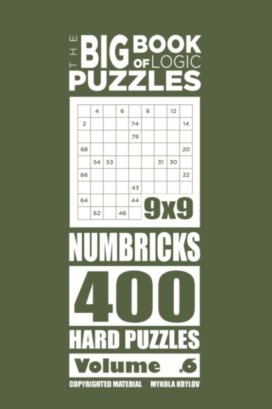 The Big Book of Logic Puzzles - Numbricks 400 Hard (Volume 6) av Mykola Krylov (Paperback)