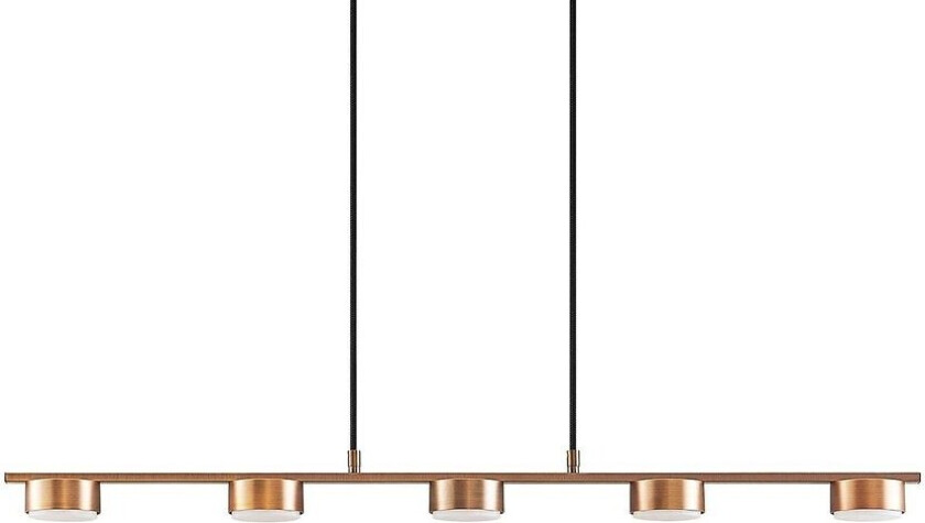 Kaylou LED-pendellampe, 5-lk., bronse