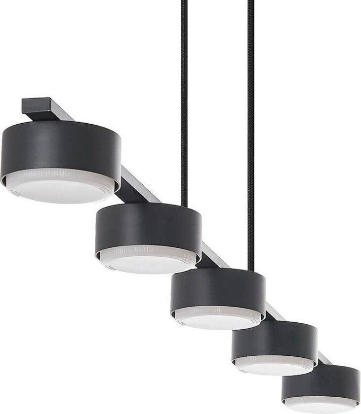 Kaylou LED-pendellampe, 5-lk., svart