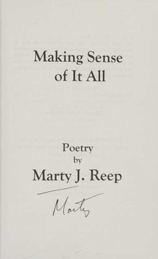 Making Sense of It All av Marty J Reep (Paperback)