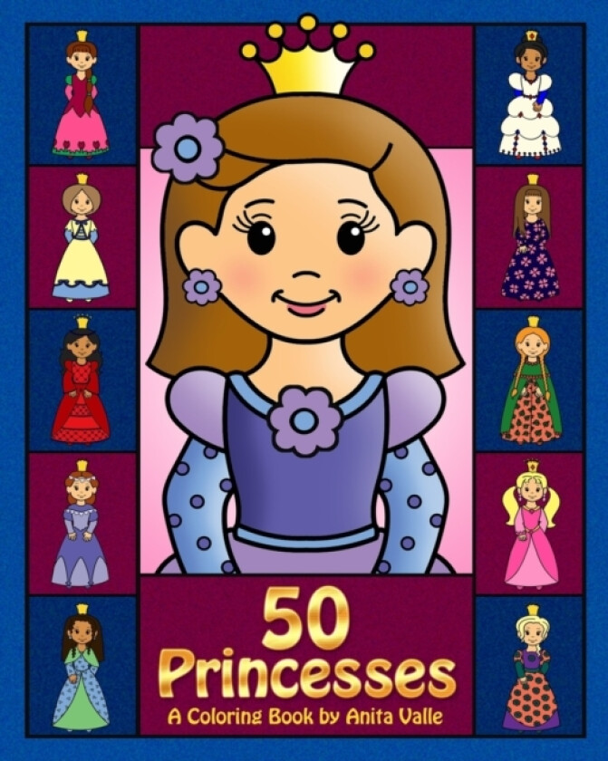 50 Princesses A Coloring Book av Anita Valle (Paperback)