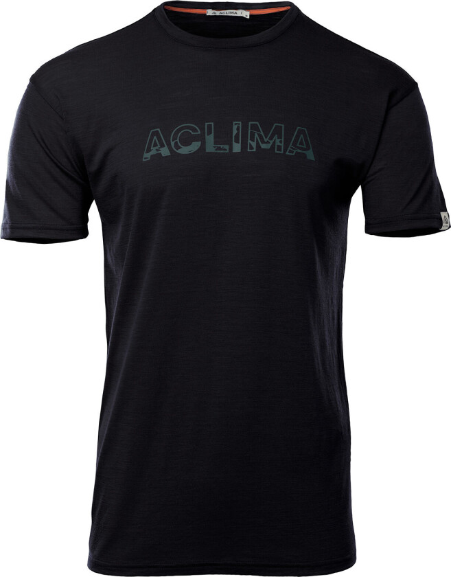 Men's LightWool 140 Classic Tee Logo Jet Black S, Jet Black
