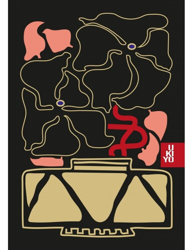 Ukiyo Vase Flower Outline - 70x100 cm