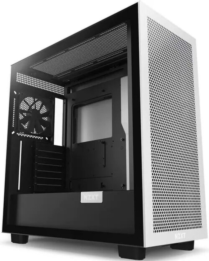 Nzxt H7 Flow Matte White / Black Mid Tower Case Hvit, Svart