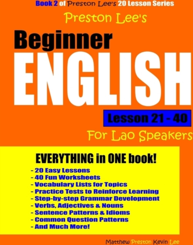 Preston Lee's Beginner English Lesson 21 - 40 For Lao Speakers av Matthew Preston, Kevin Lee (Paperback)